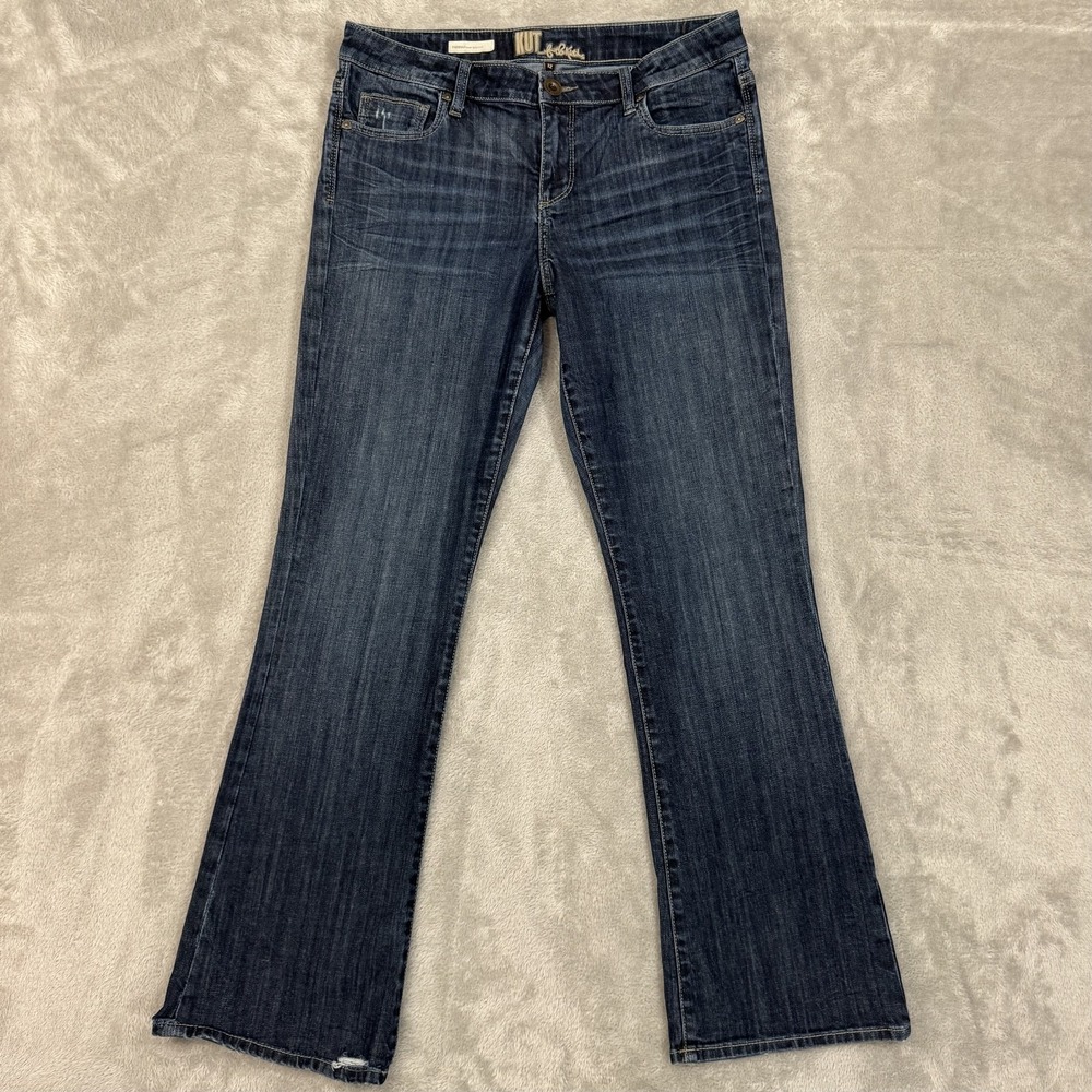 Kut From The Kloth Jeans Womens 34x31 Farrah Baby Bootcut Stretch Mid Rise Karen